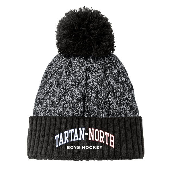 New Era® Marled Knit Pom Beanie - Embroidered Logo Thumbnail