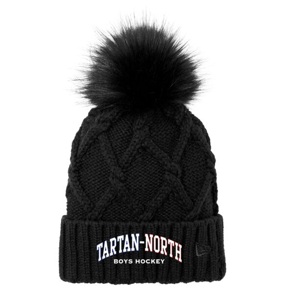 New Era® Faux Fur Pom Beanie - Embroidered Logo Thumbnail
