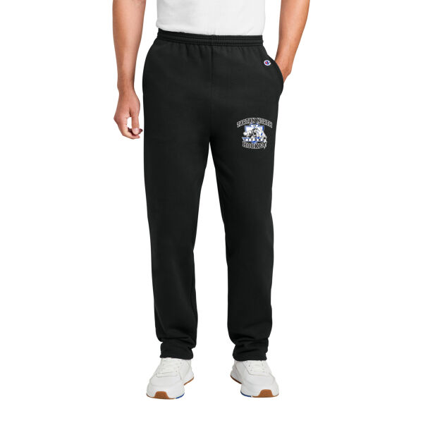 Champion® Powerblend® Open Bottom Sweatpants - Embroidered Logo Thumbnail