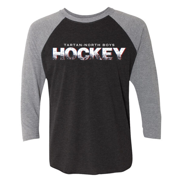 Next Level - Unisex Triblend Three-Quarter Raglan T-Shirt - Printed Logo Thumbnail
